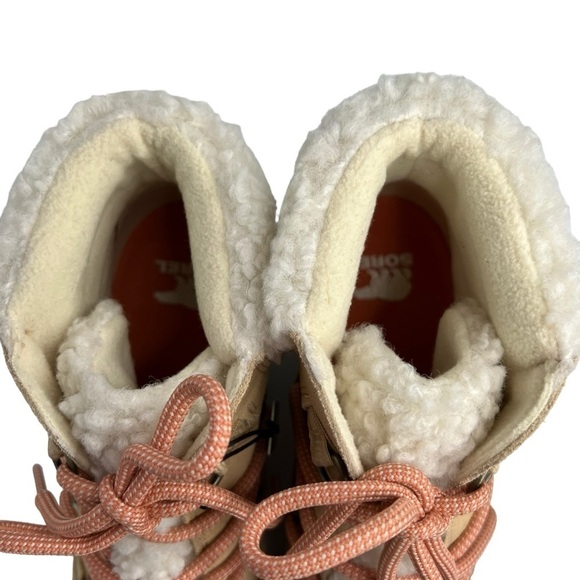 Sorel Evie Cozy Lace Wedge Boot Ceramic Paradox Pink Size 10 NEW - Picture 11 of 15